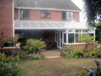 photo of completed lean to conservatory